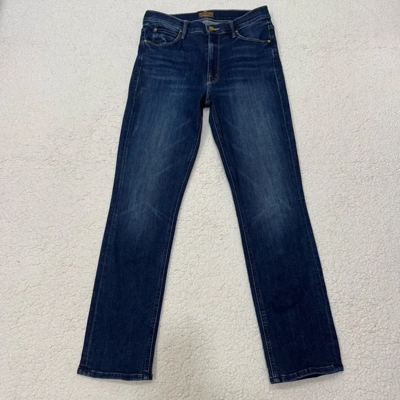Mother Mid Rise Dazzler Ankle Straight Leg Wash Teaming Up Size 27 $248 - Picture 2 of 11